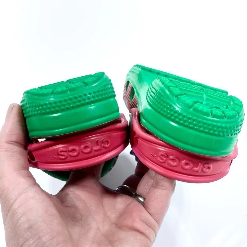 Crocs special edition Disney Parks holiday mules with attached present pegs 7